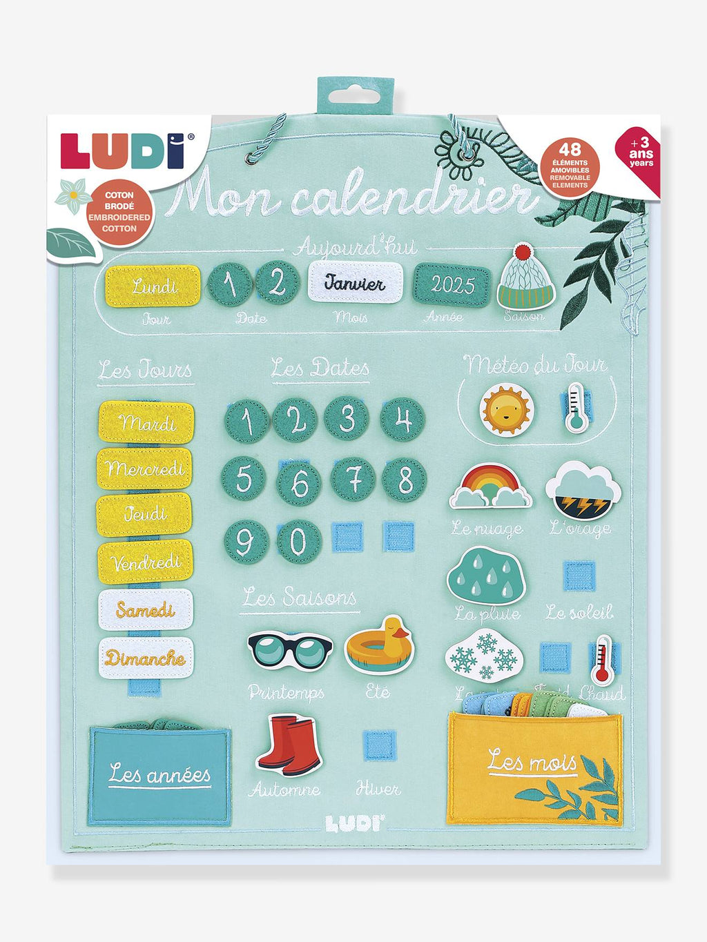 Calendrier vert amande