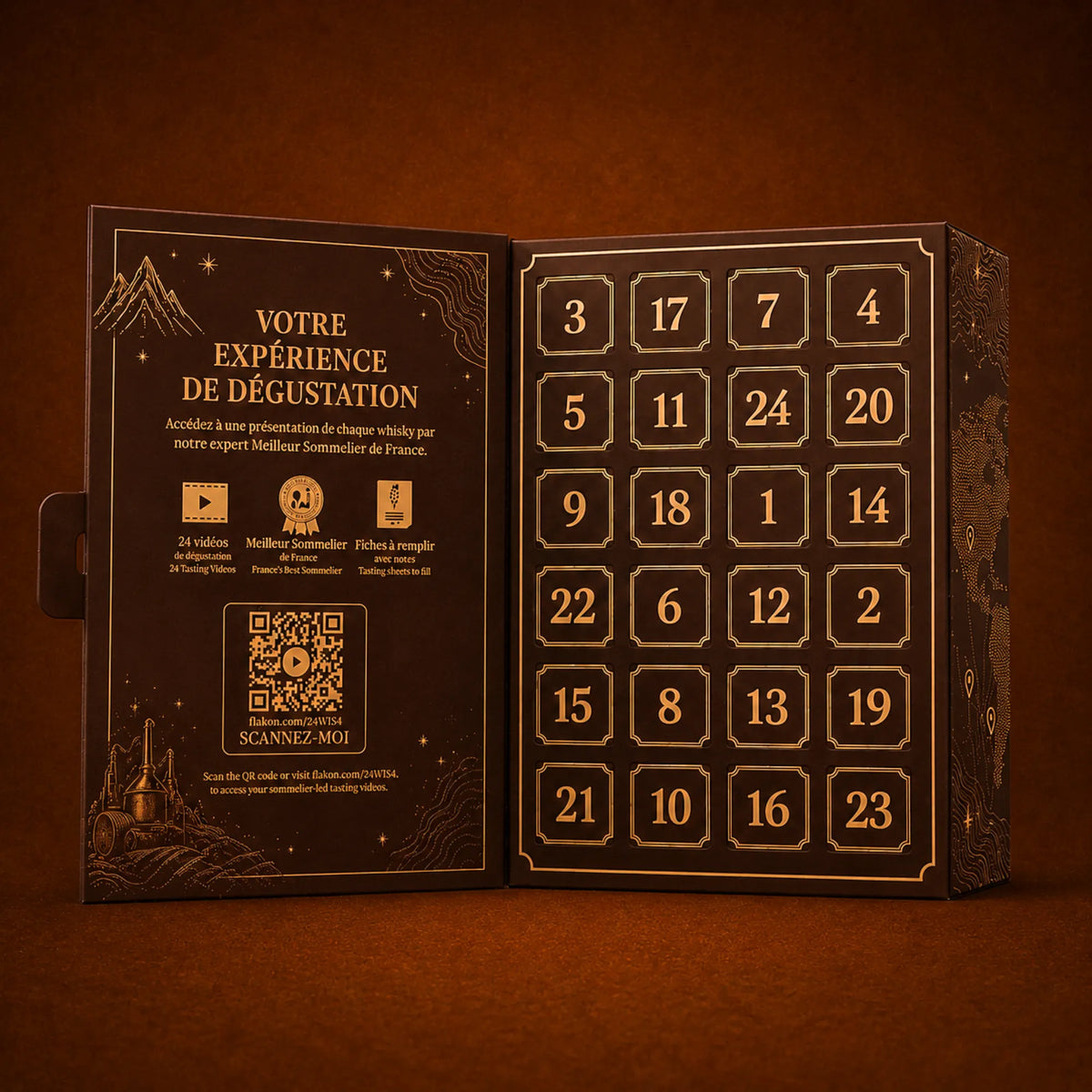 Calendrier de l'Avent whisky Flakon 2026 24 whiskies du monde
