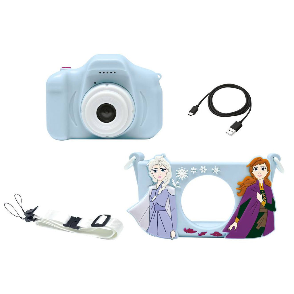 Caméra appareil photo 4-en-1 avec protection, fonctions photo, MP3, jeux, vidéo La Reine des Neiges multicolore