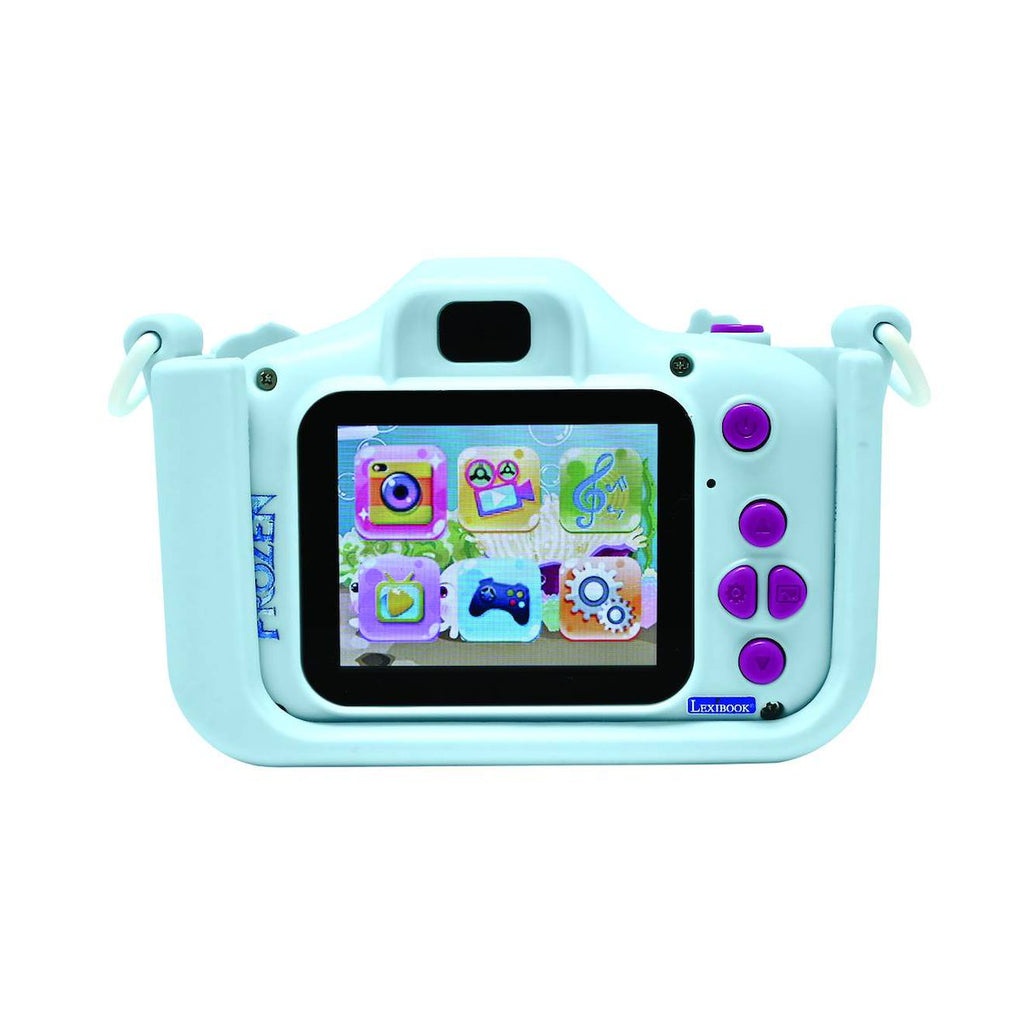 Caméra appareil photo 4-en-1 avec protection, fonctions photo, MP3, jeux, vidéo La Reine des Neiges multicolore