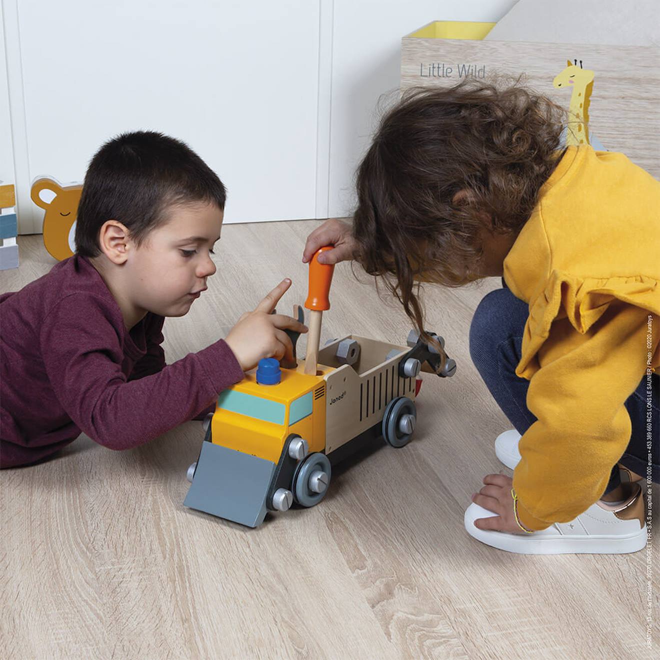 Camion de chantier brico'kids jaune