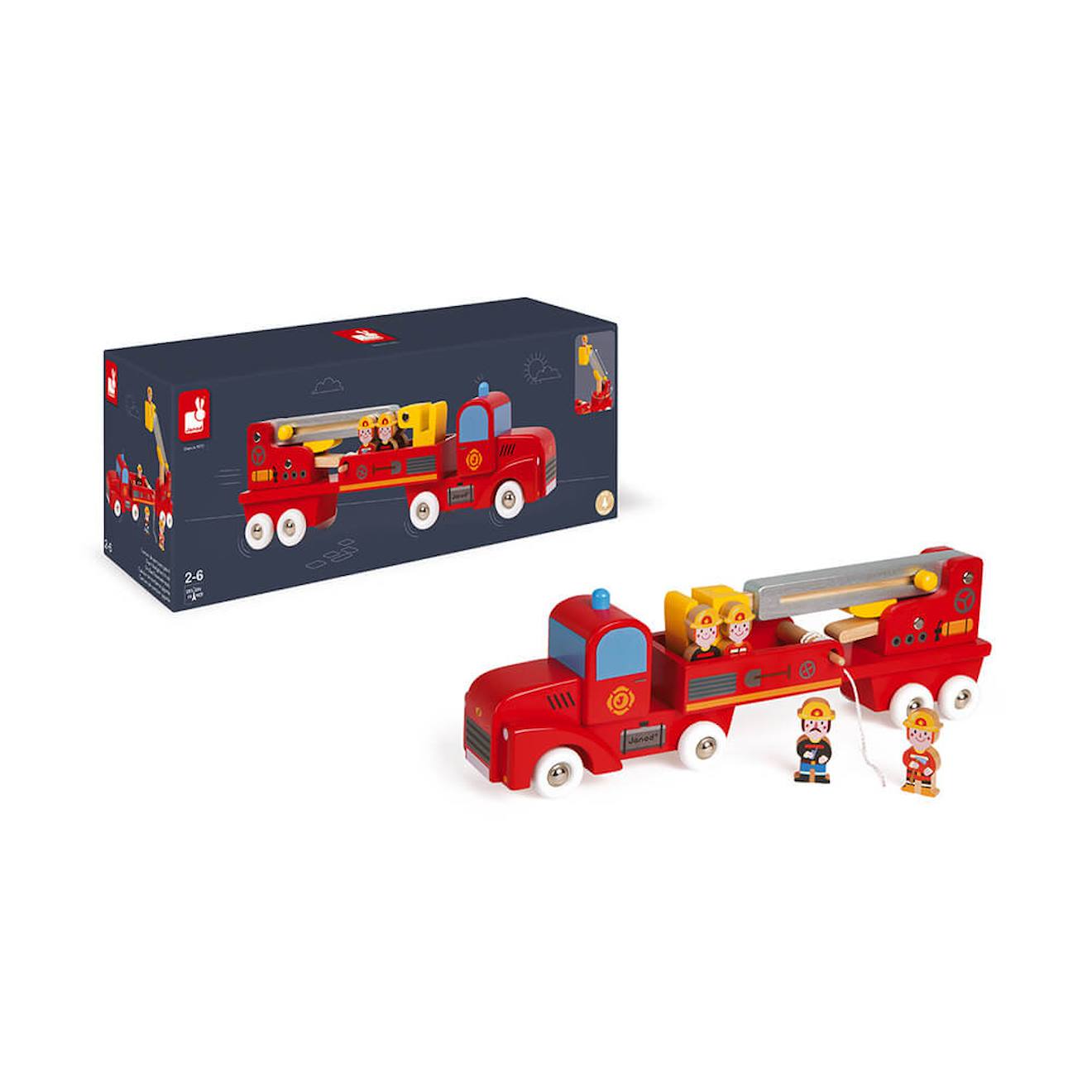 Camion de pompiers géant rouge