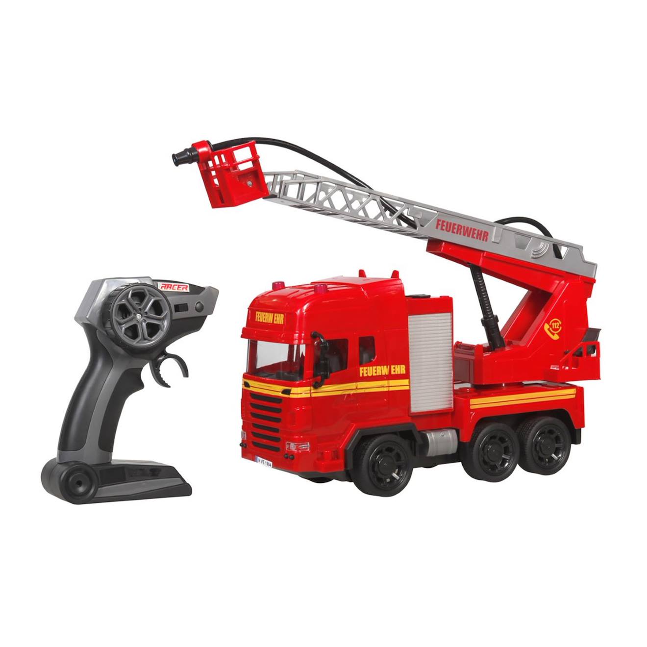 Camion de pompiers racer r/c avec son et lumière 2.4ghz rouge
