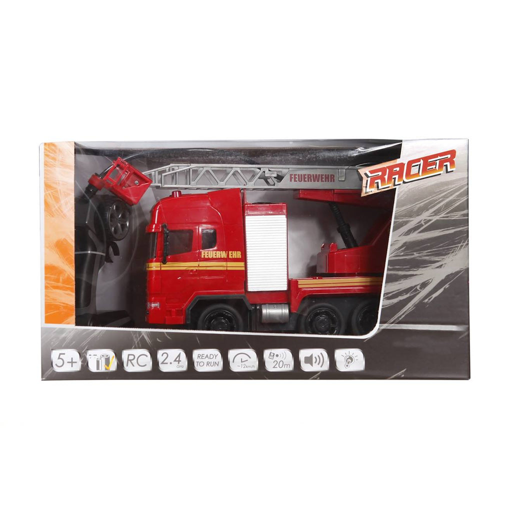 Camion de pompiers racer r/c avec son et lumière 2.4ghz rouge