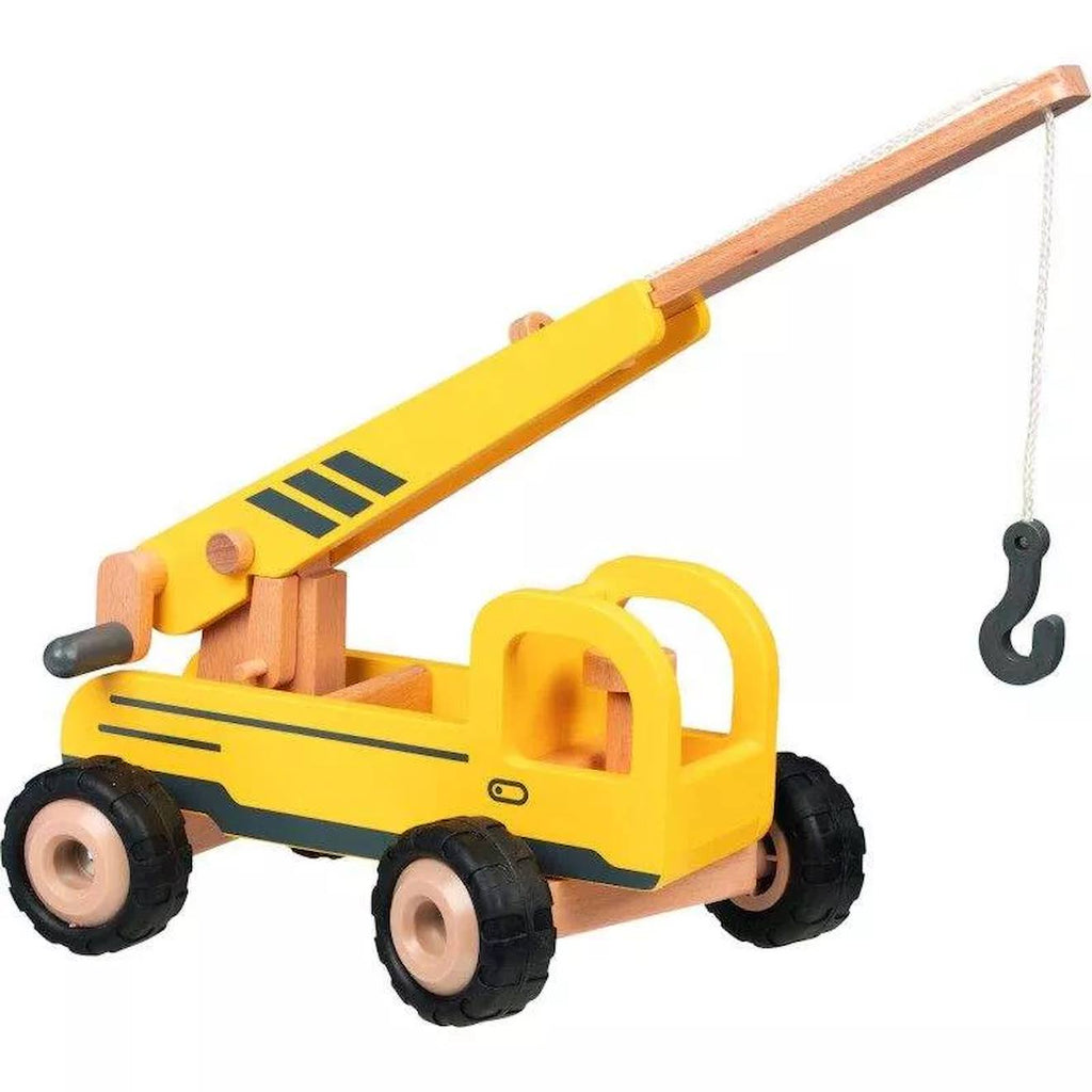 Camion grue jaune