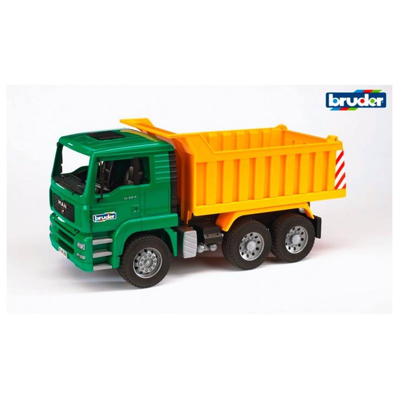Camion man tga avec benne basculante jaune et vert