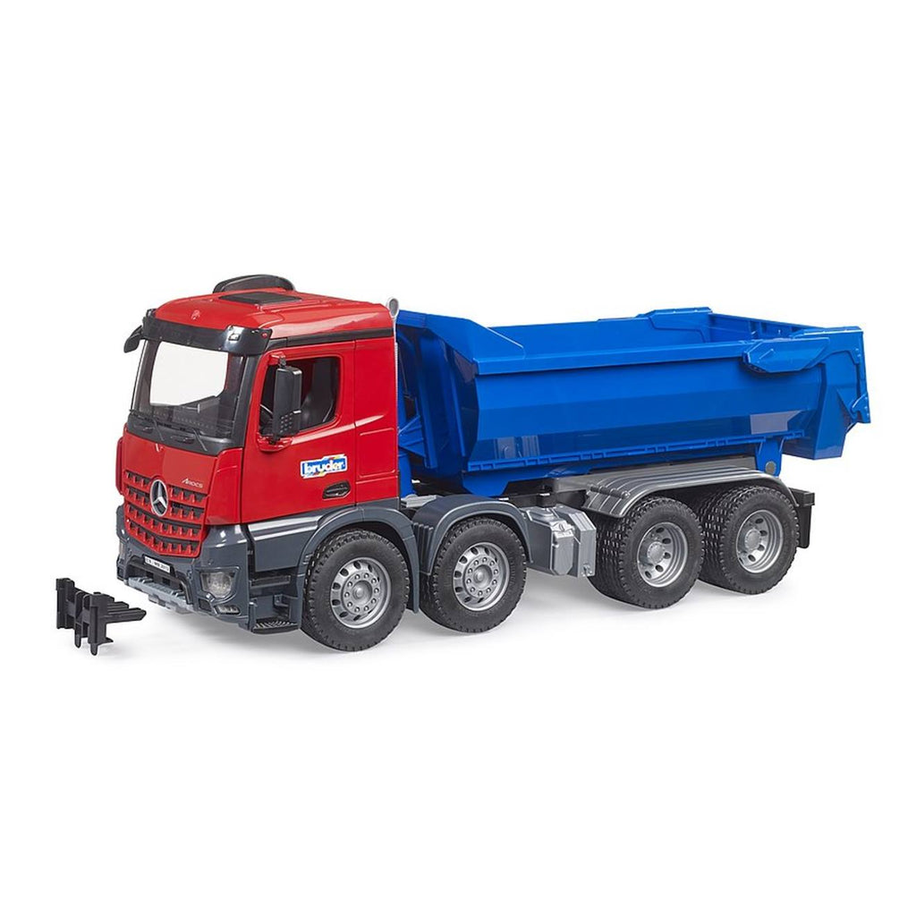 Camion mb arocs halfpipe kipp lkw rouge et bleu