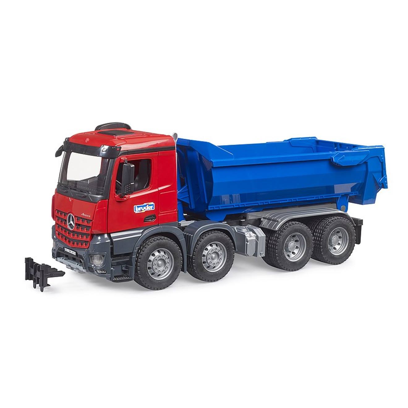 Camion mb arocs halfpipe kipp lkw rouge et bleu
