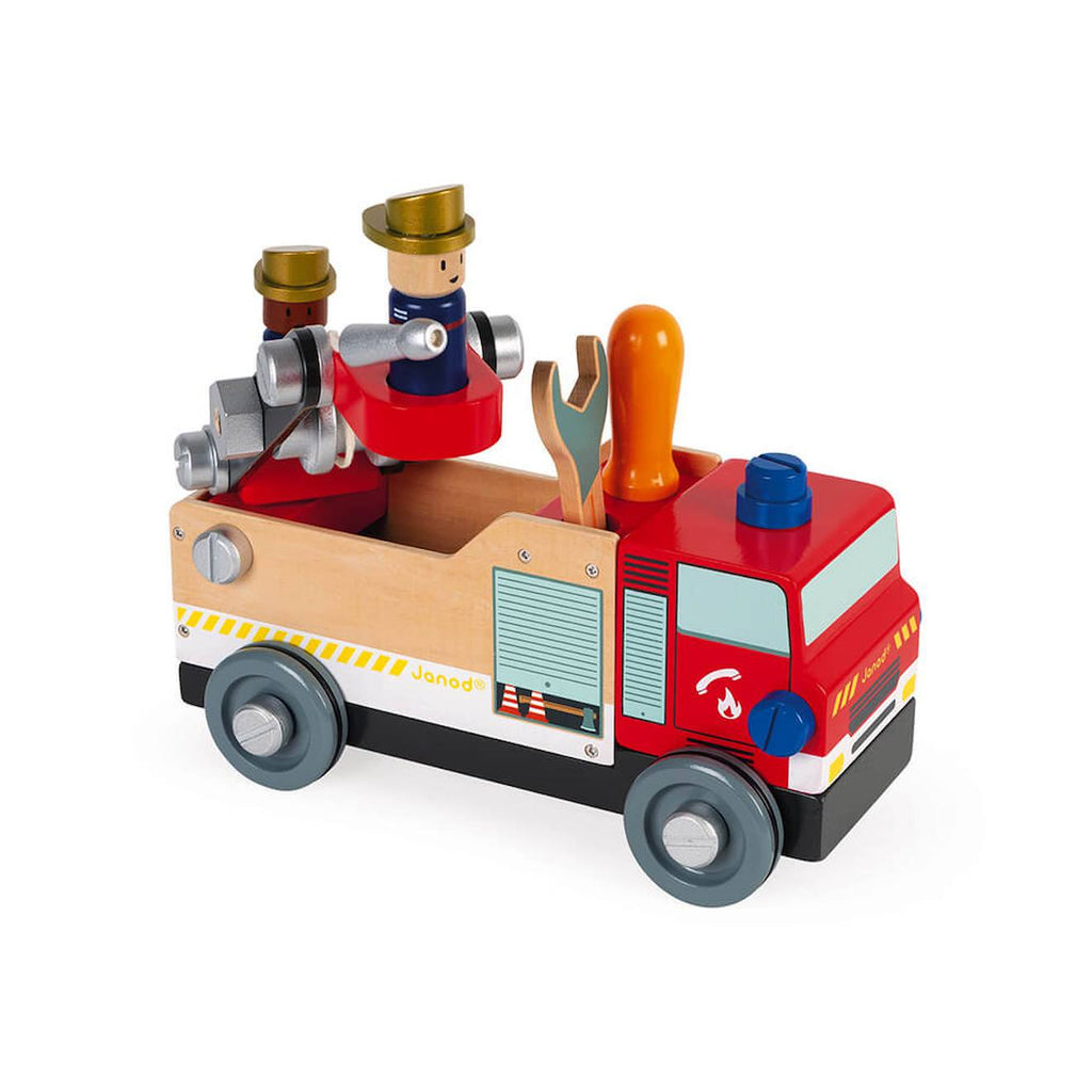 Camion pompiers brico'kids rouge
