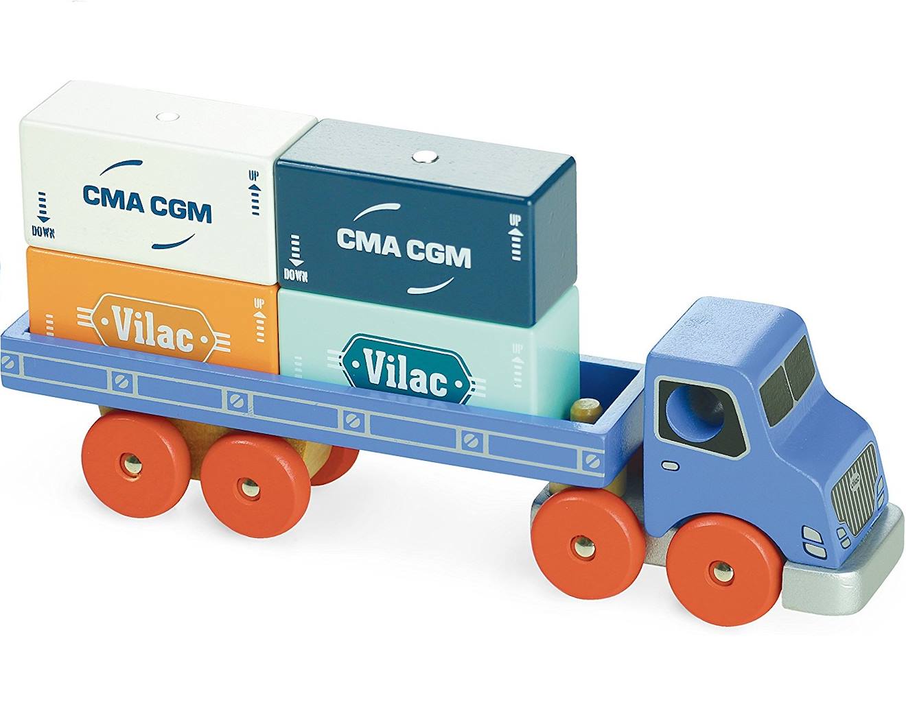 Camion porte-conteneurs vilacity bleu