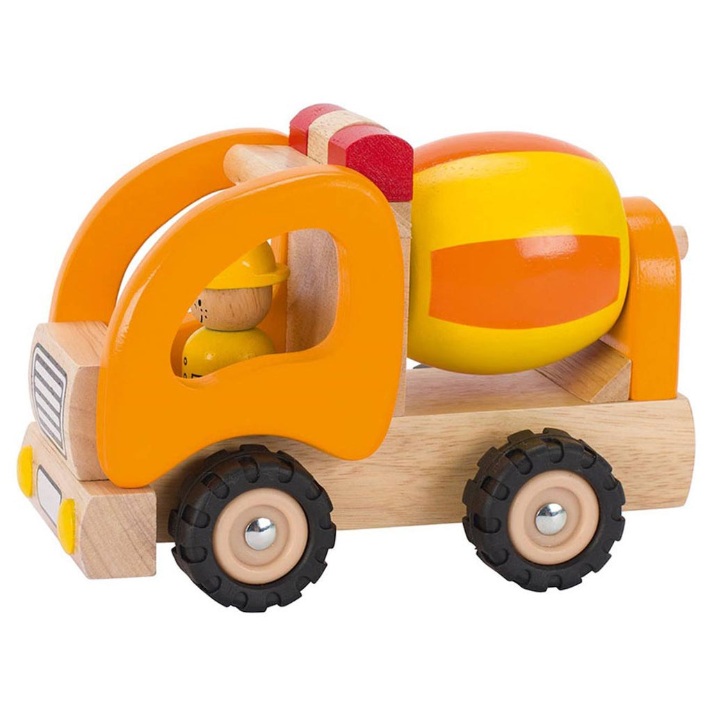 Camion toupie en bois orange