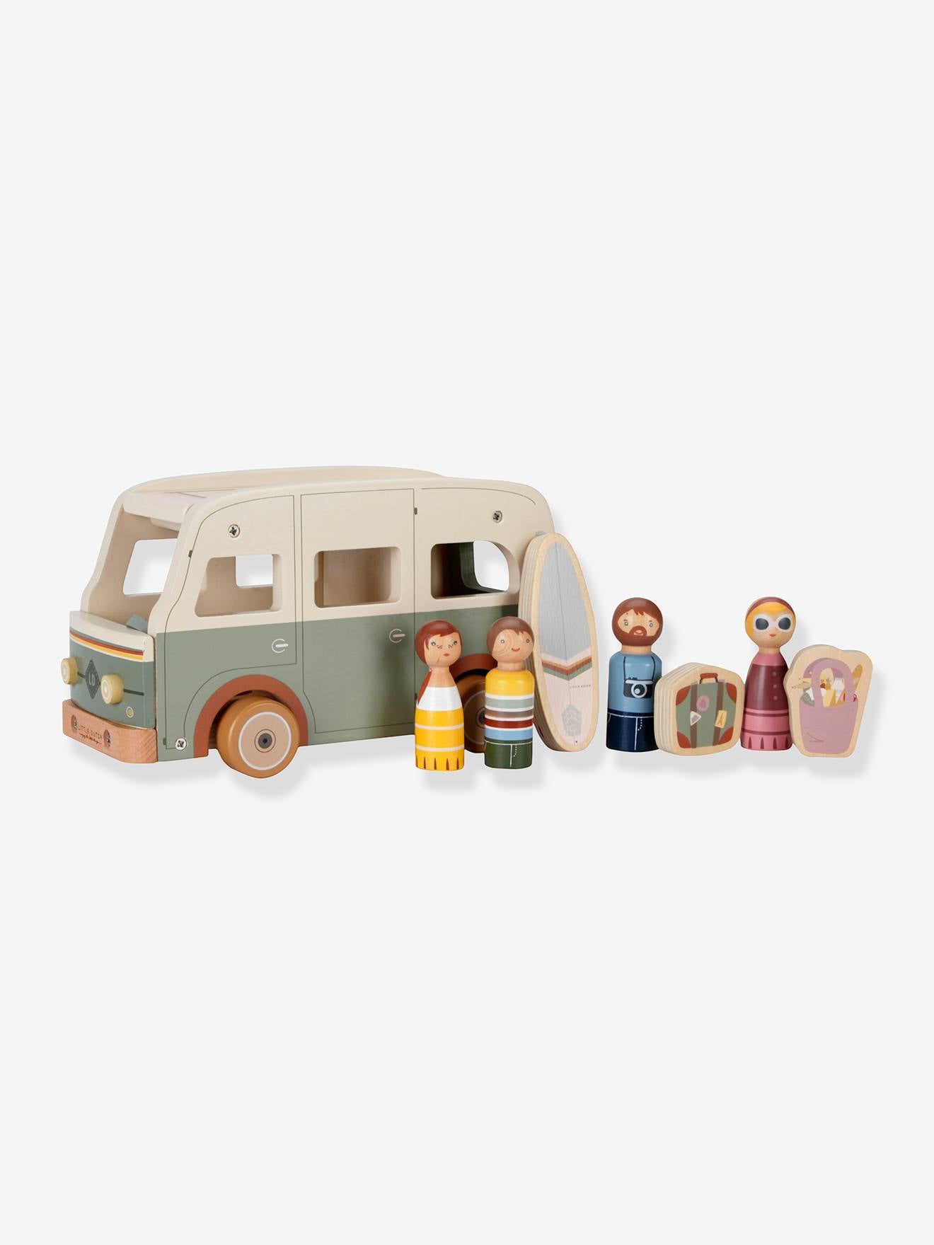 Camping-car vintage en bois - multicolore