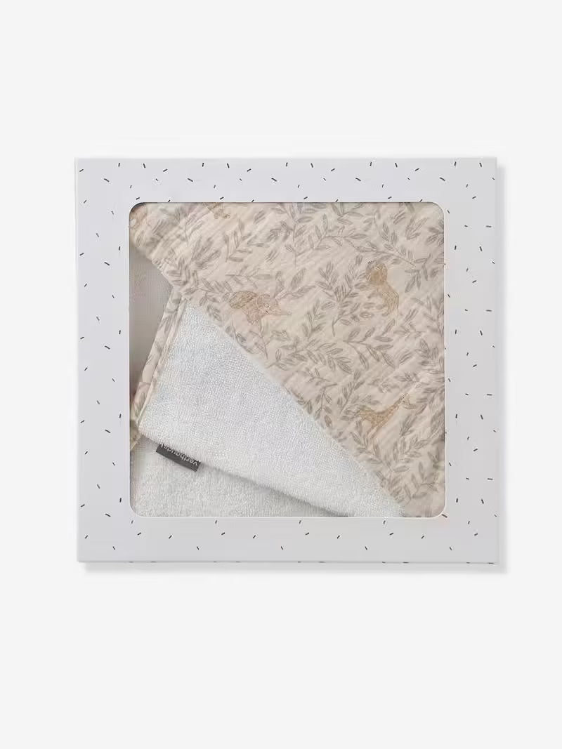 Cape de bain personnalisable en gaze de coton + gant - Verbaudet