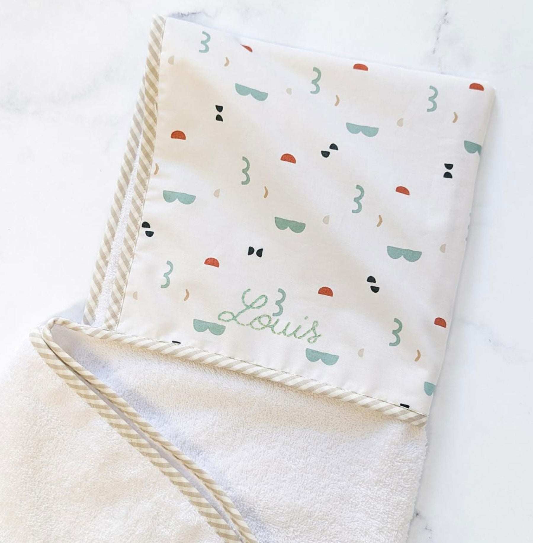 Cape de bain personnalisée Les Fils