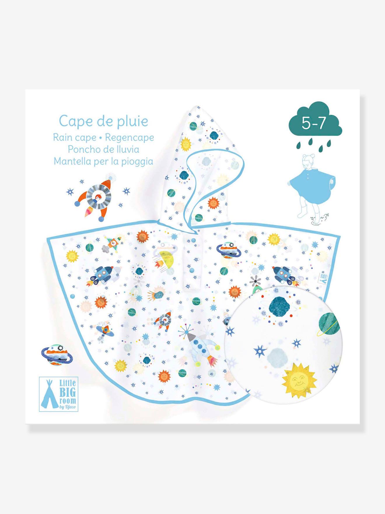 Cape de pluie 5/7 ans bleu