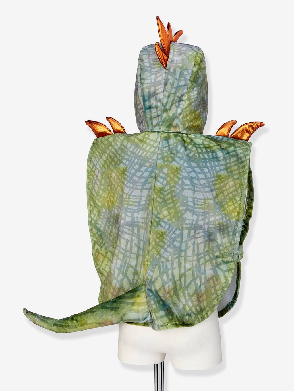 Cape déguisment bébé t-rex vert