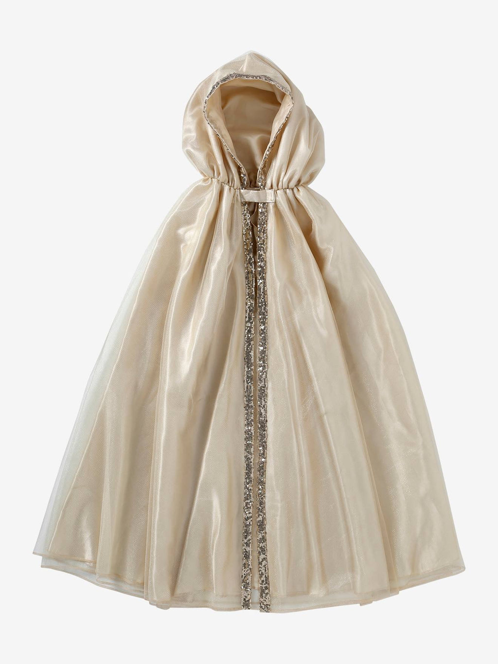 Cape en tulle à capuche or