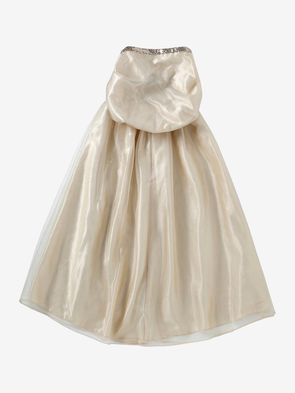 Cape en tulle à capuche or