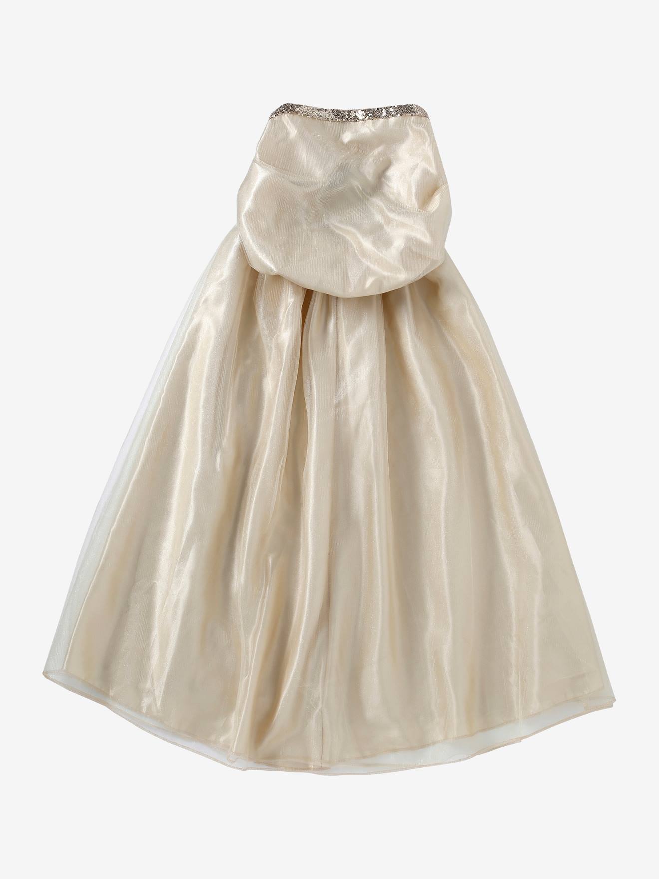 Cape en tulle à capuche or