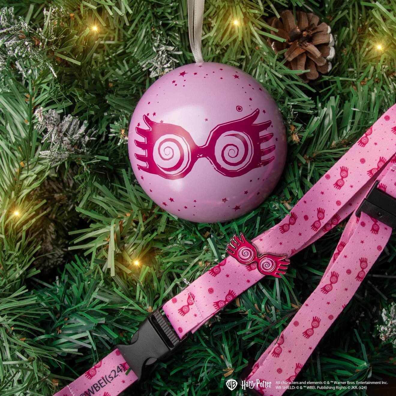 Capsule de Noël Tour de Cou & Pin's Luna Lovegood - Harry Potter Rose