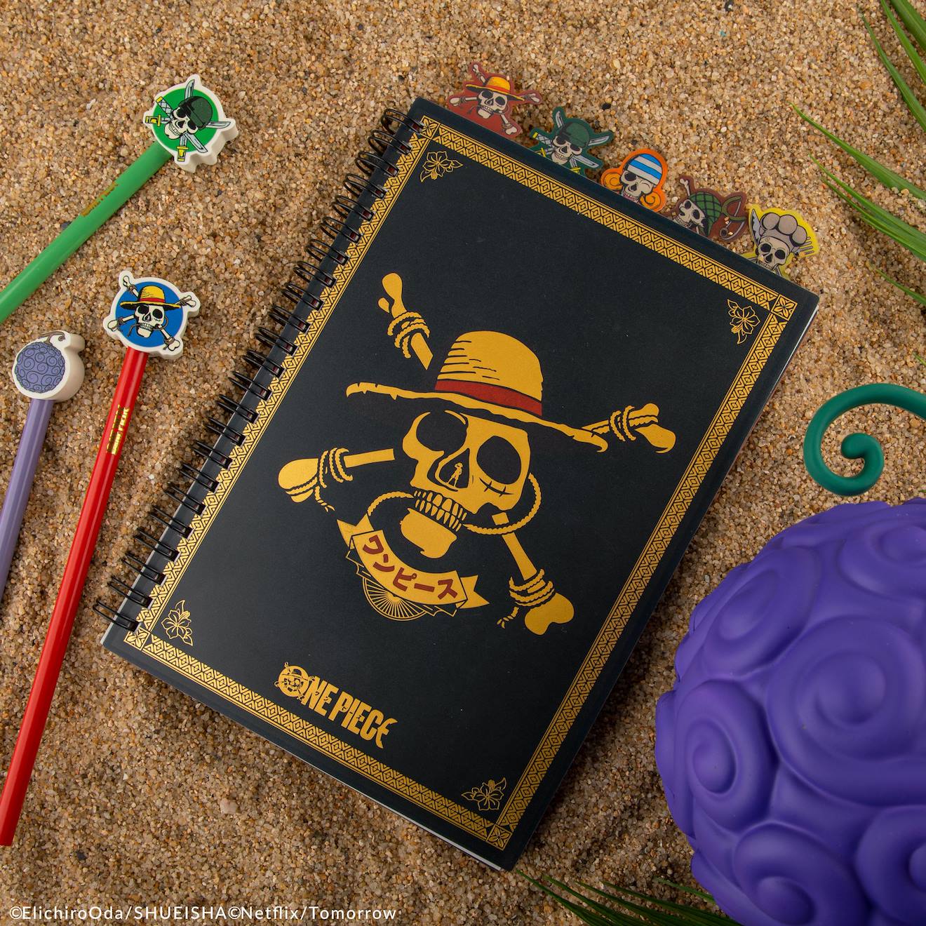 Carnet à Onglets Pirates du Chapeau de Paille - One Piece Noir