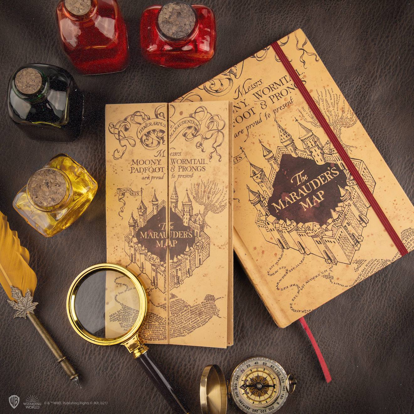 Carnet avec Carte du Maraudeur - Harry Potter Beige