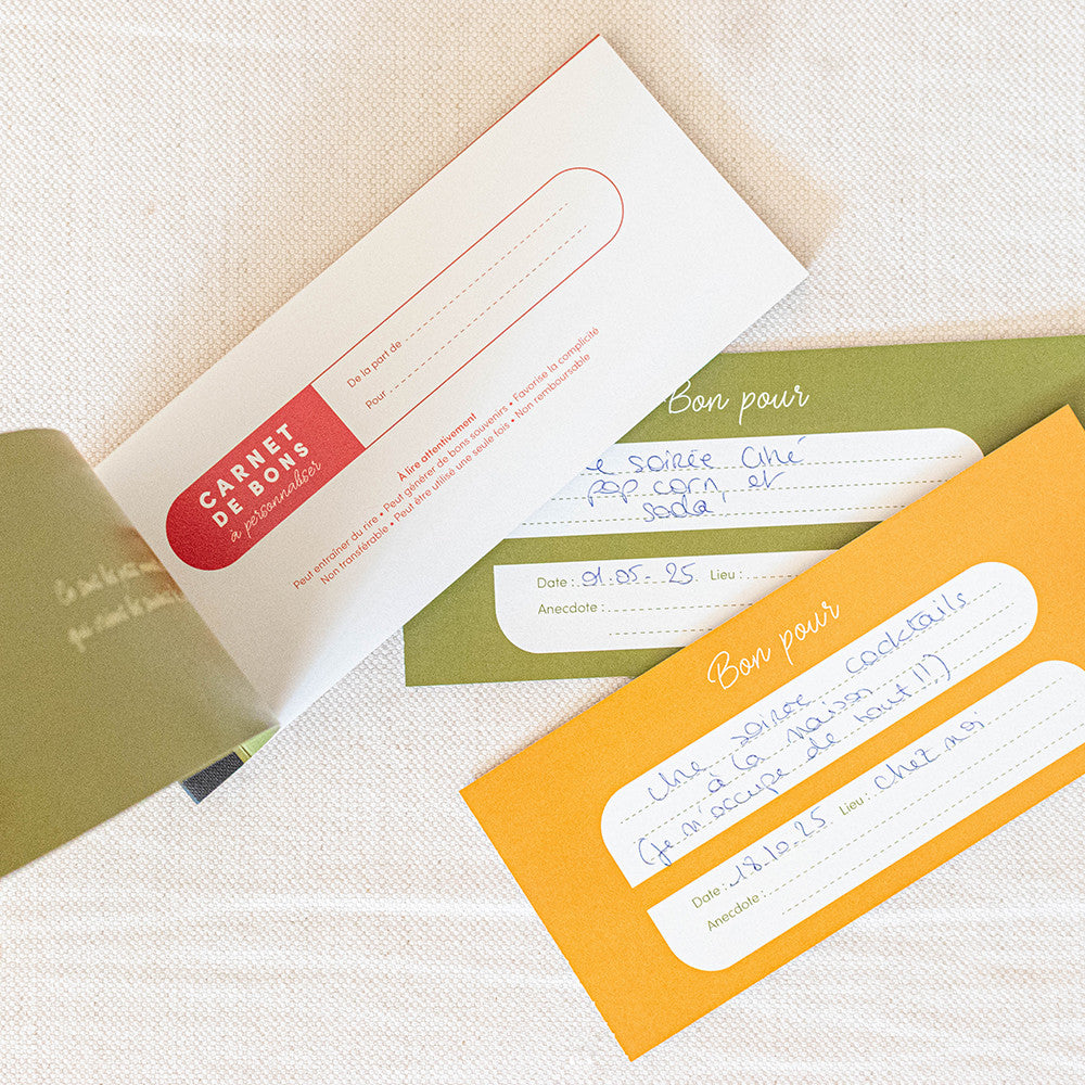 Carnet de Bons Personnalisables - Carnets de Bons
