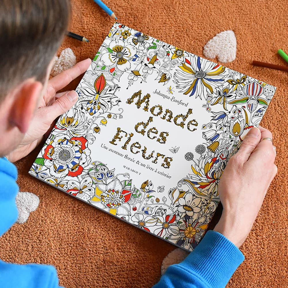 Carnet de Coloriage Monde des Fleurs - Livre à Offrir