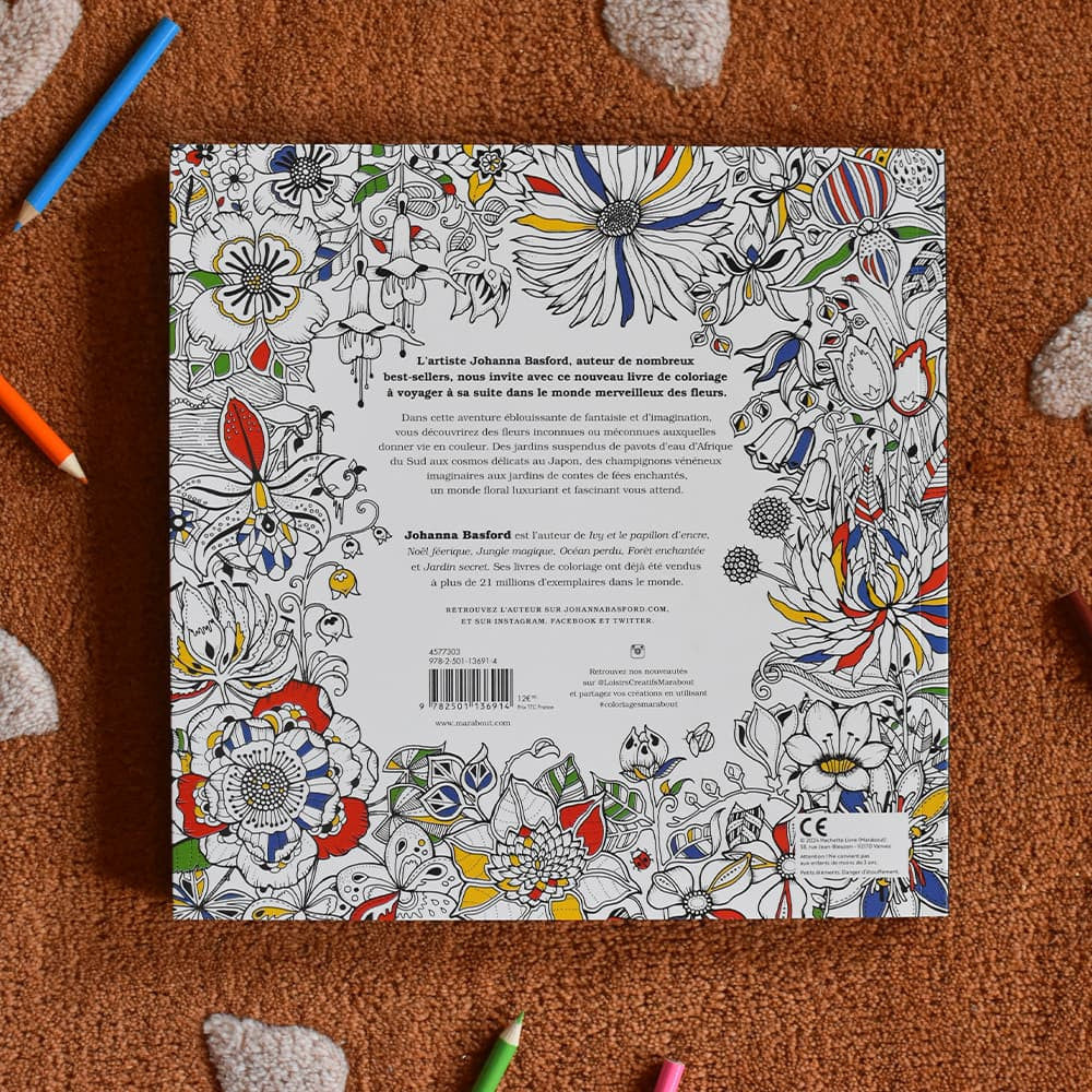 Carnet de Coloriage Monde des Fleurs - Livre à Offrir