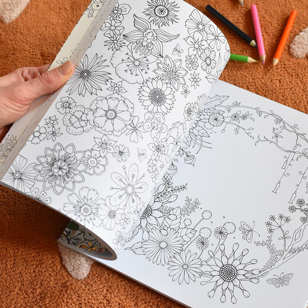 Carnet de Coloriage Monde des Fleurs - Livre à Offrir