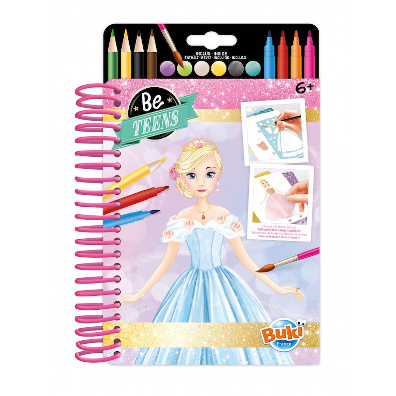 Carnet de mode - tenues de princesse rose