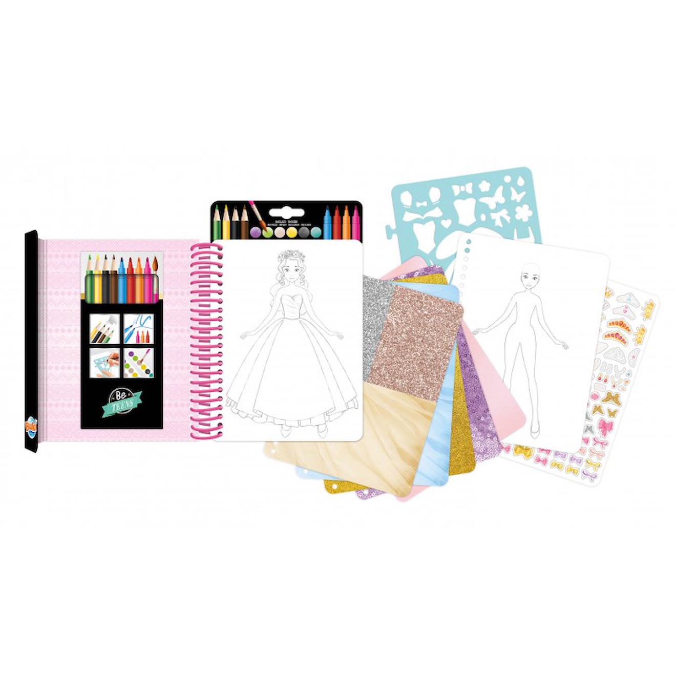 Carnet de mode - tenues de princesse rose