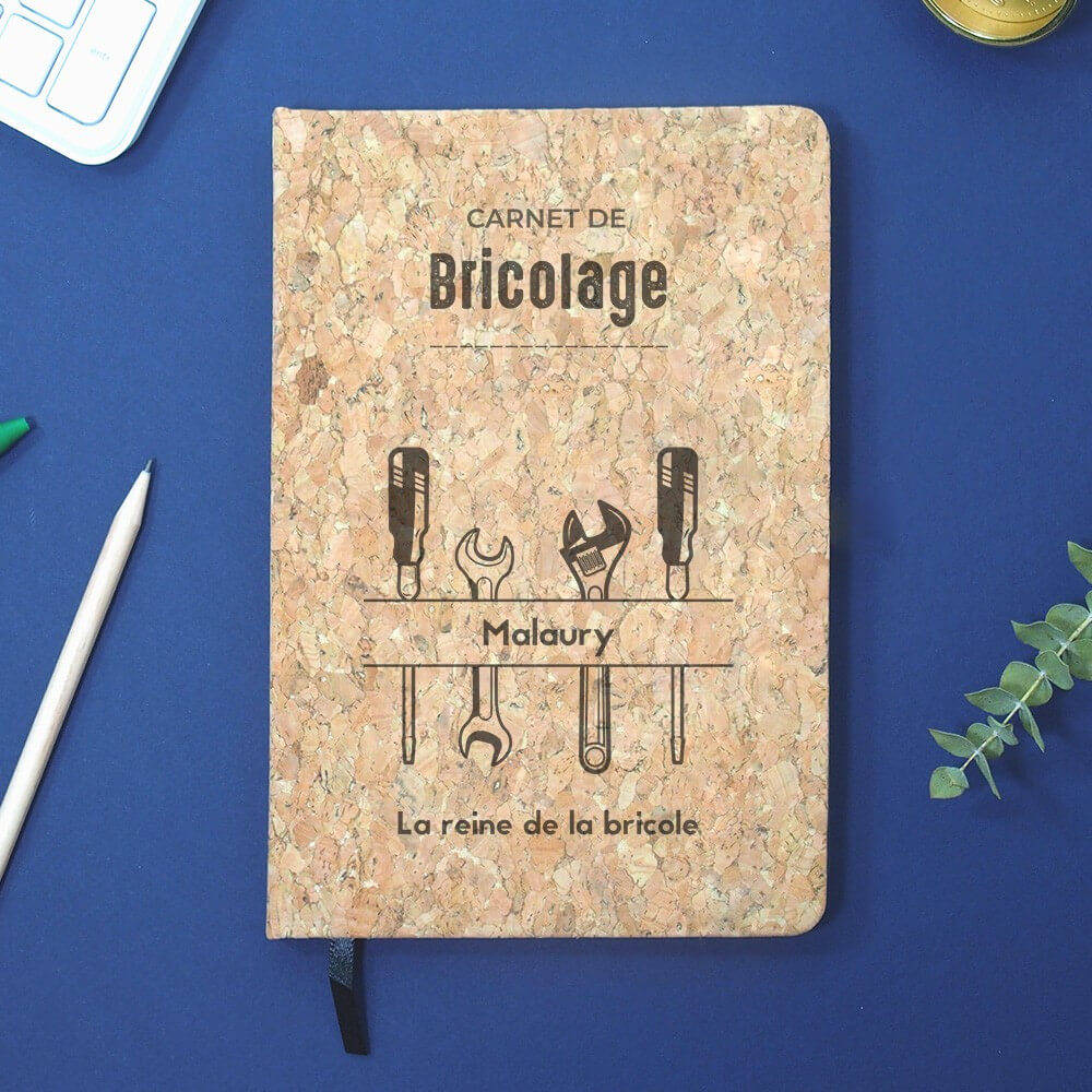 Carnet en Liège de Bricolage à Personnaliser - Carnet Personnalisé