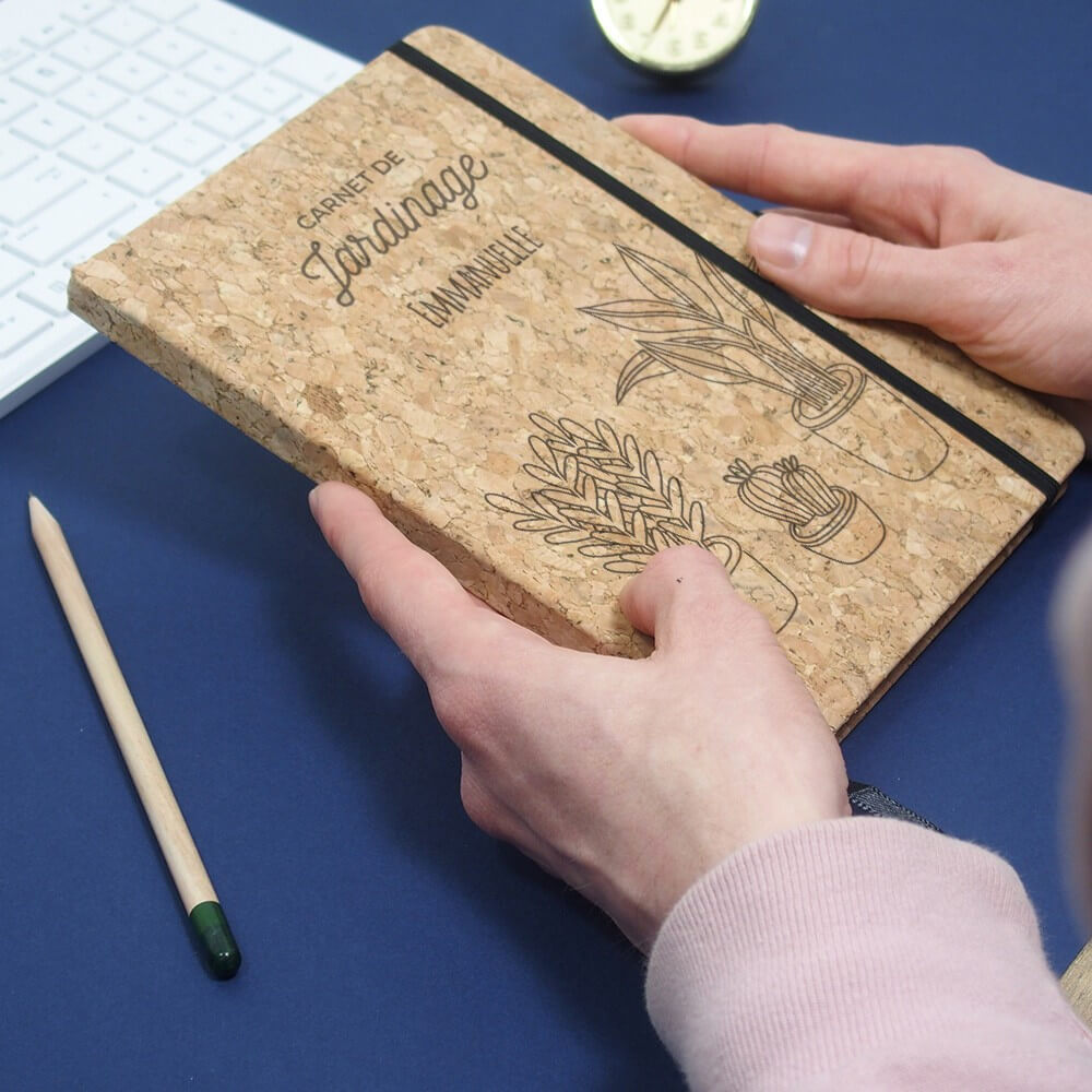 Carnet en Liège de Jardinage à Personnaliser - Carnet Personnalisé CadoMaestro