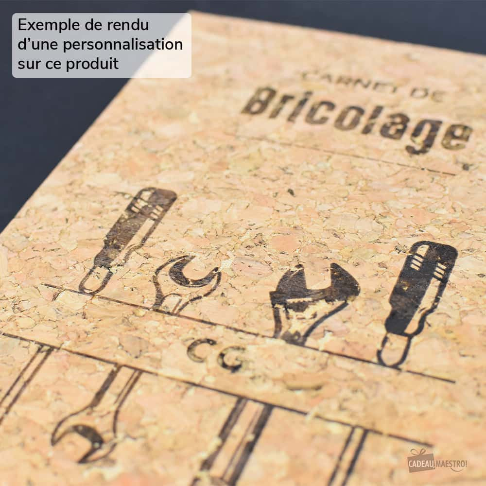 Carnet en Liège de Cave à Personnaliser - Carnet Personnalisé CadoMaestro