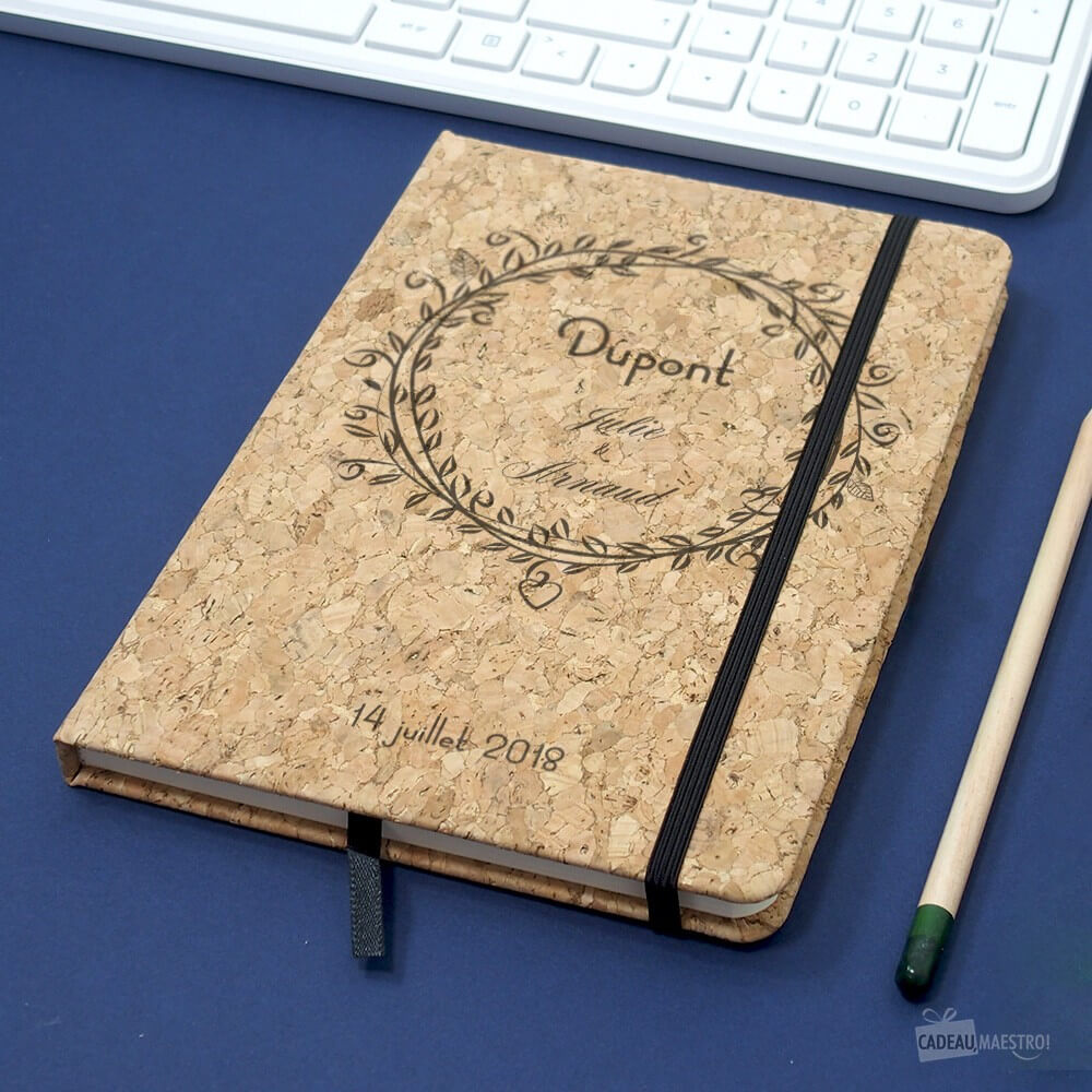 Carnet en Liège Livre d'or Mariage à Personnaliser - Carnet Personnalisé CadoMaestro