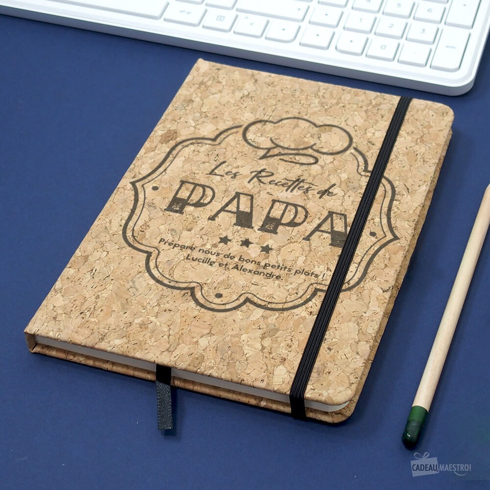 Carnet en Liège Les Recettes de Papa à Personnaliser - Carnet Personnalisé CadoMaestro