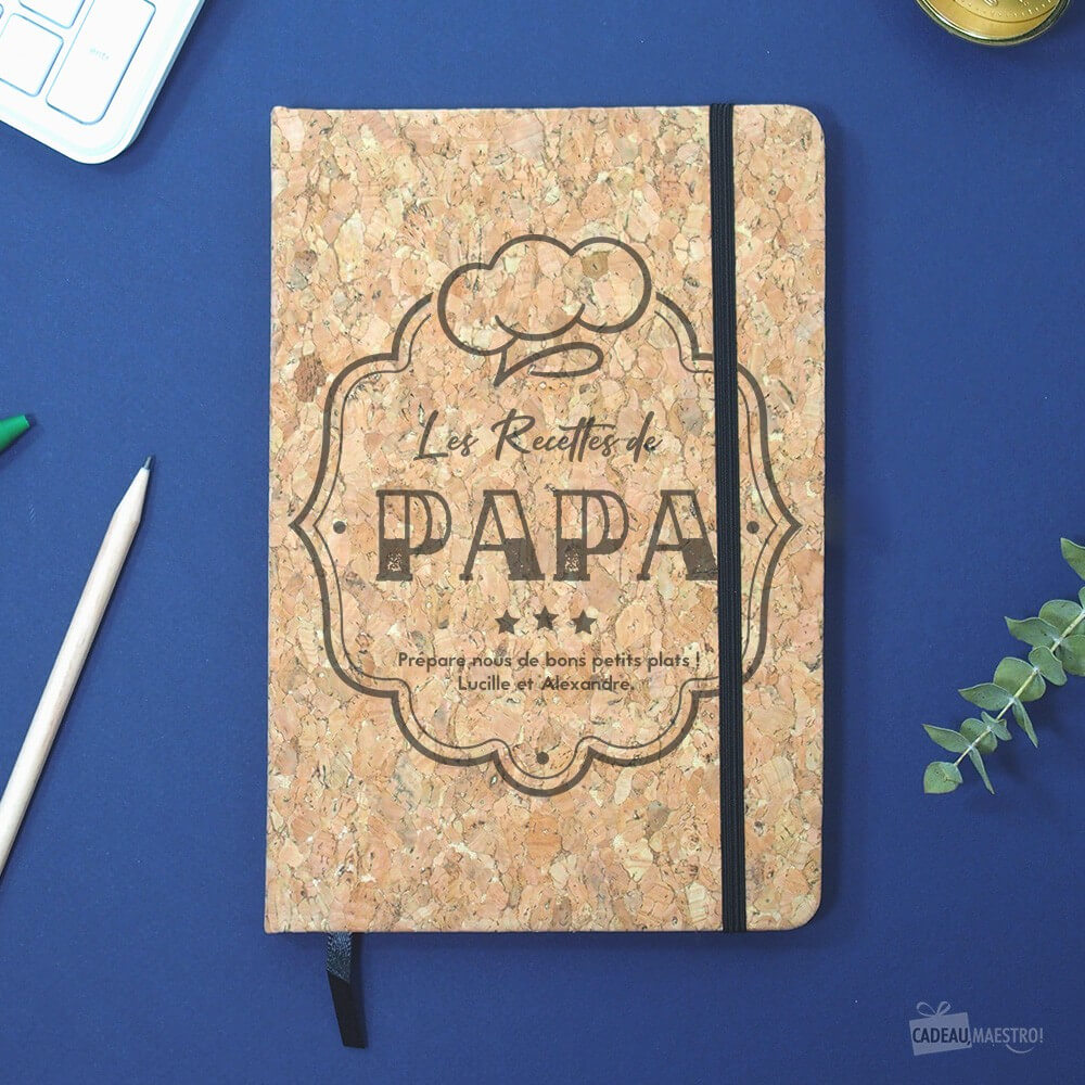 Carnet en Liège Les Recettes de Papa à Personnaliser - Carnet Personnalisé