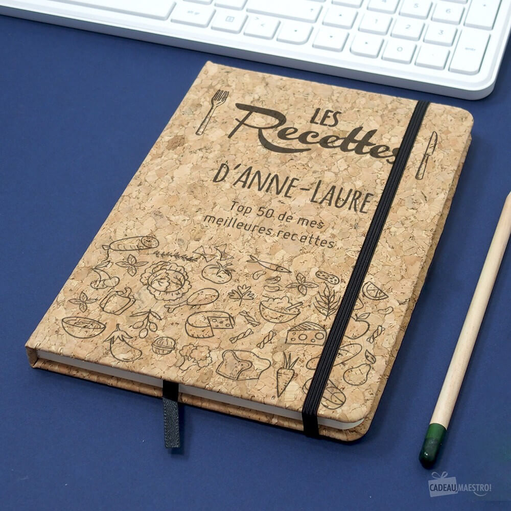 Carnet en Liège Recettes à Personnaliser - Carnet Personnalisé CadoMaestro