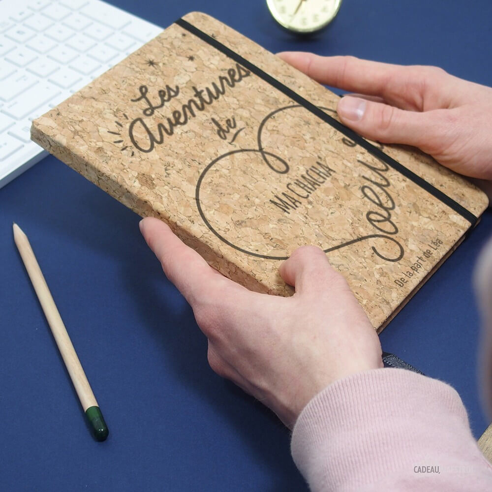 Carnet en Liège Super Soeurette à Personnaliser - Carnet Personnalisé CadoMaestro
