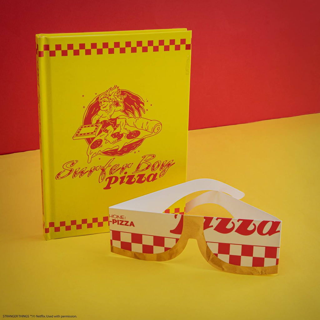 Carnet Surfer Boy Pizza - Stranger Things Jaune