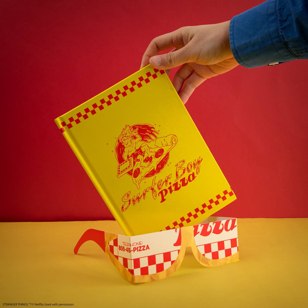 Carnet Surfer Boy Pizza - Stranger Things Jaune