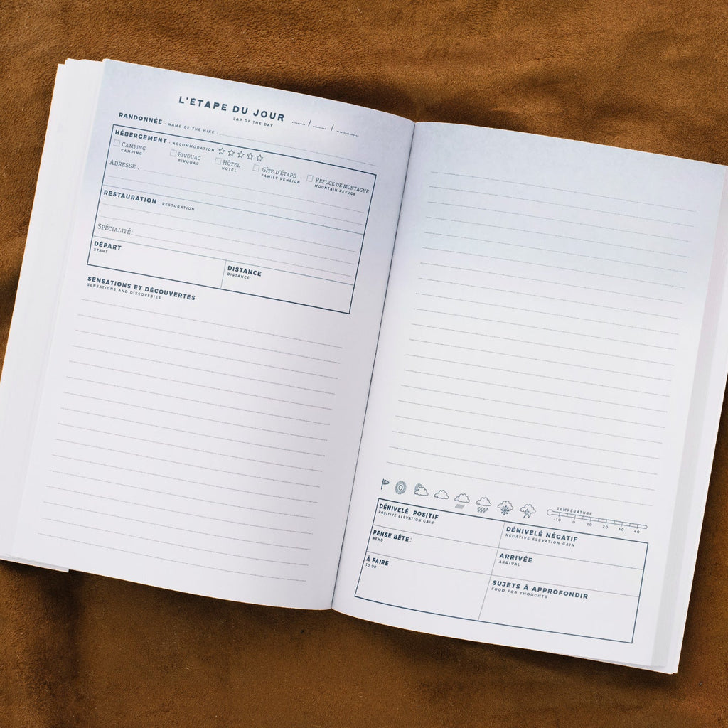 Carnet de randonnée pour noter ses aventures
