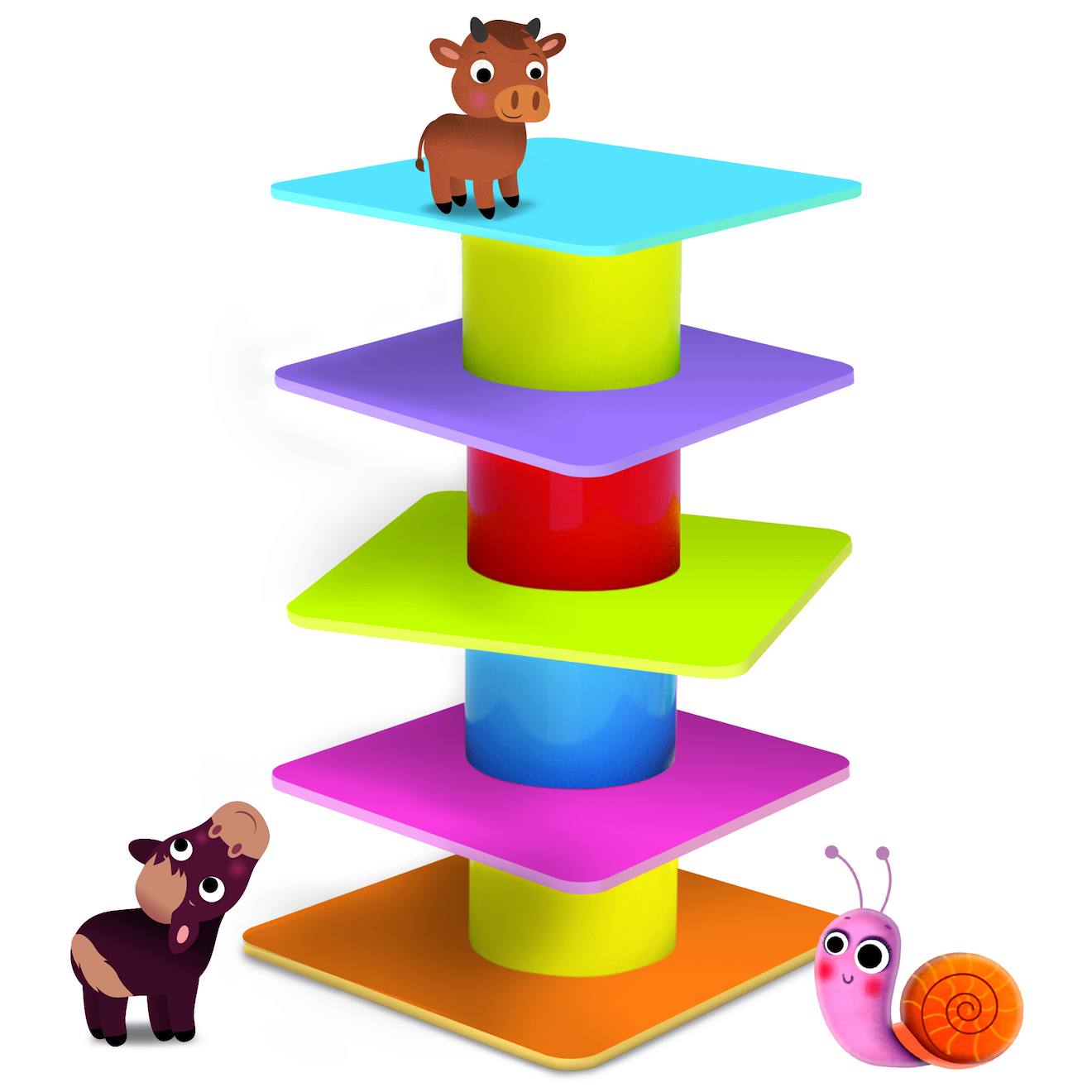 Carotina baby 4 en 1 la ferme multicolore