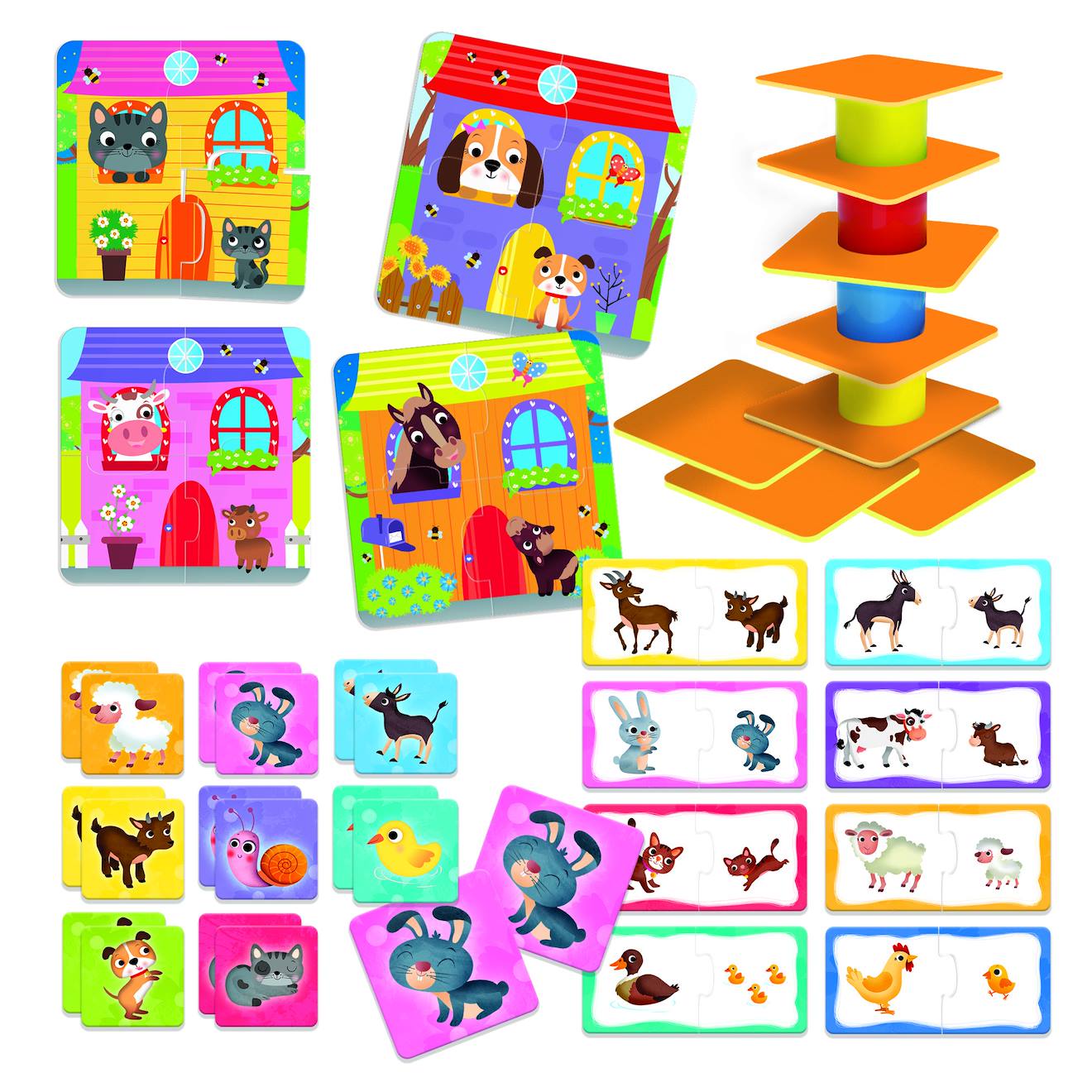 Carotina baby 4 en 1 la ferme multicolore