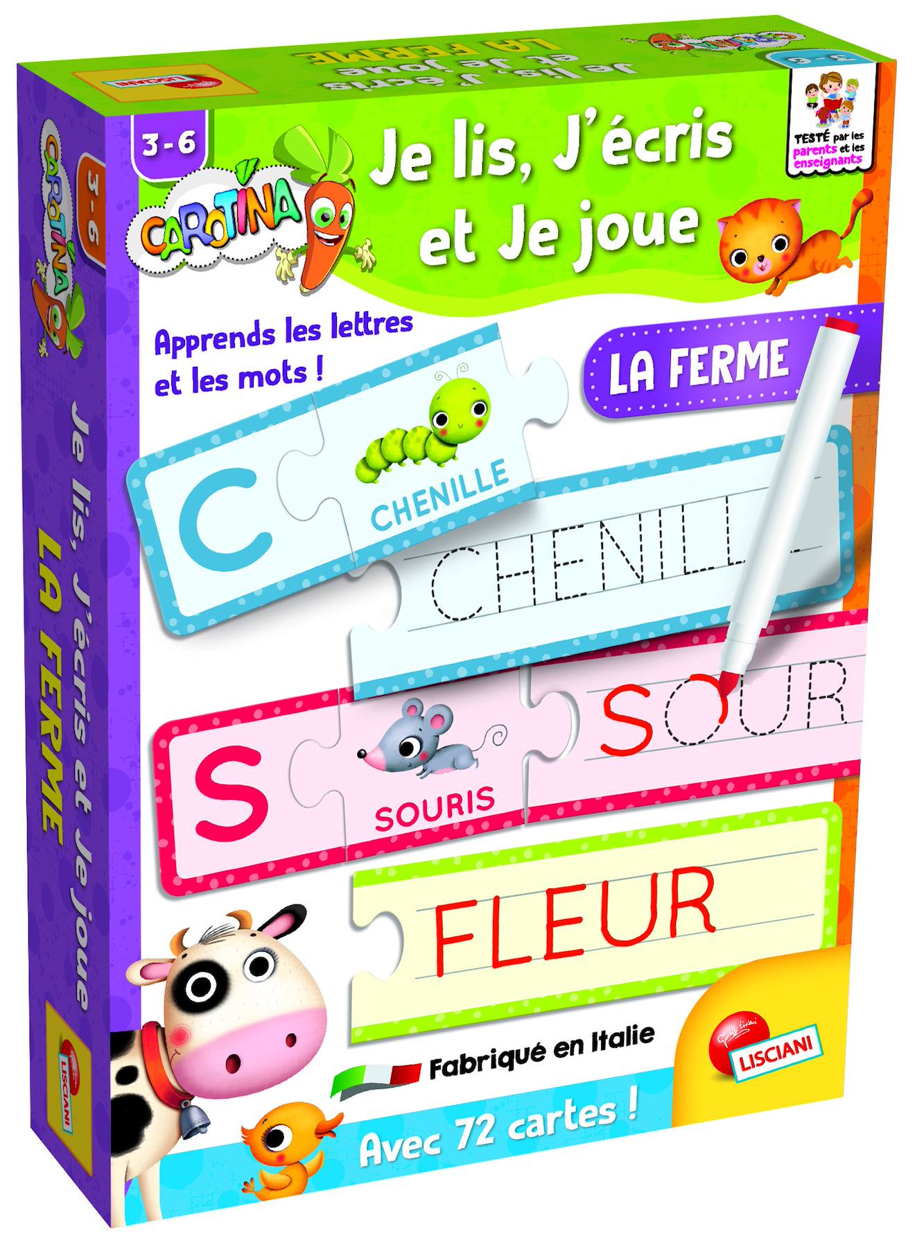 Carotina je lis, j'écris et je joue - la ferme multicolore