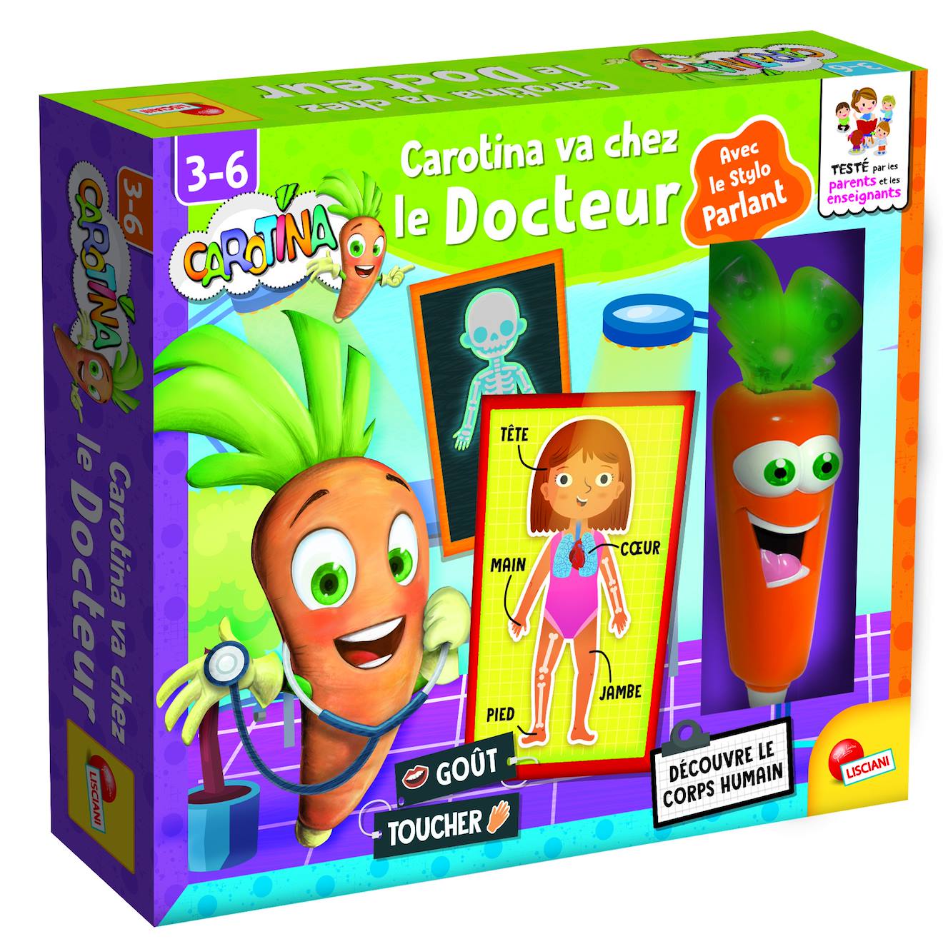 Carotina stylo parlant chez le docteur multicolore