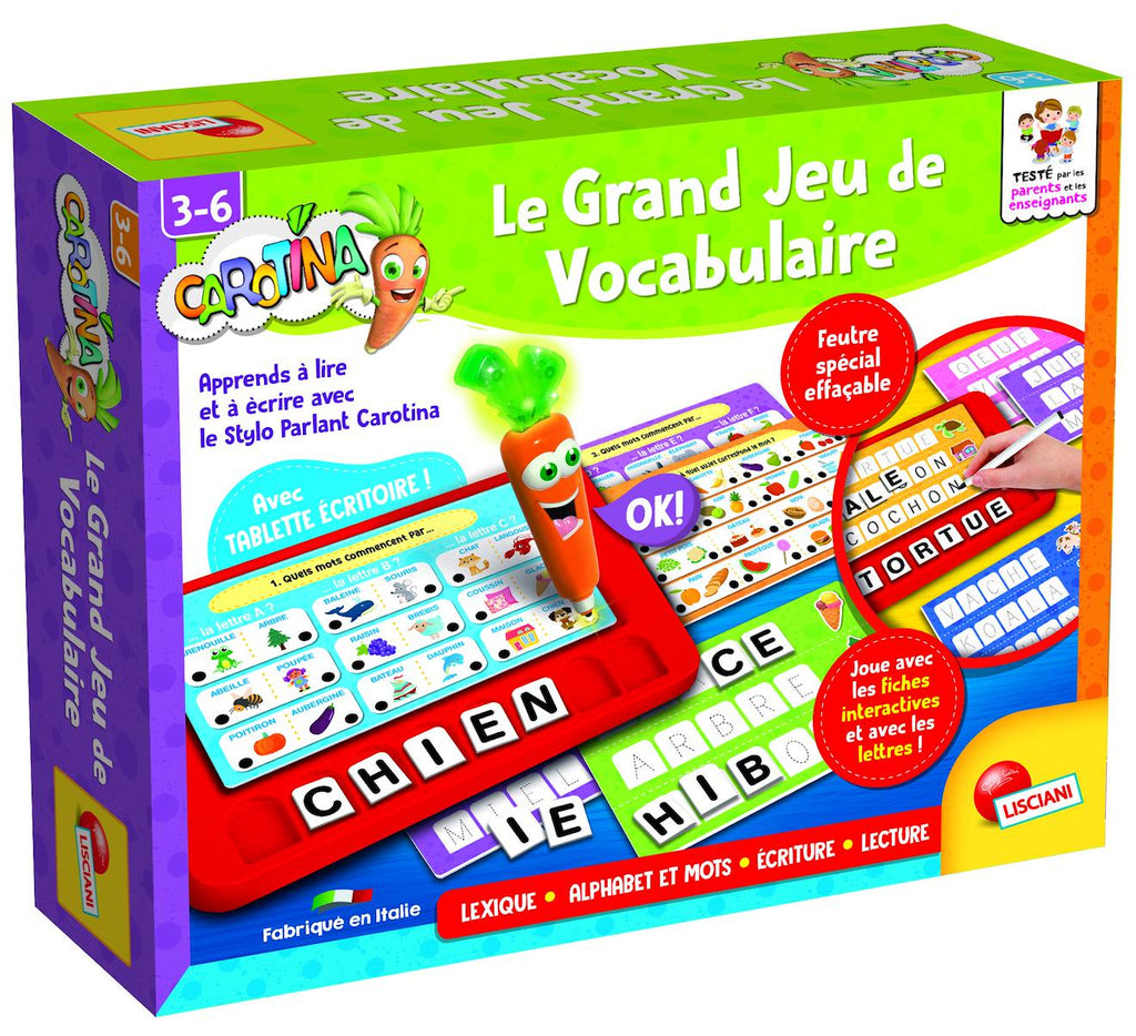 Carotina stylo parlant grand jeu vocabulaire des petits multicolore