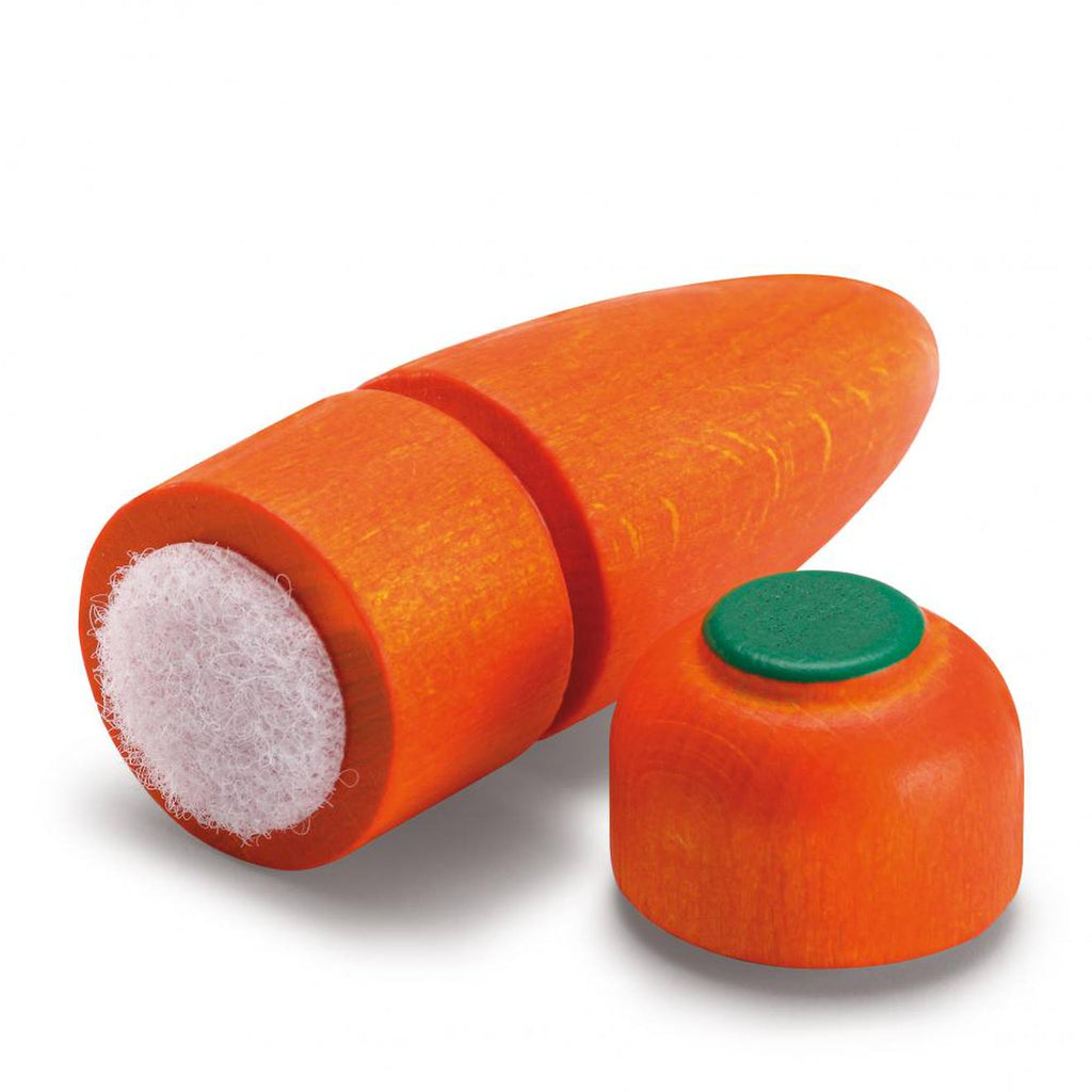 Carotte en bois à couper orangé