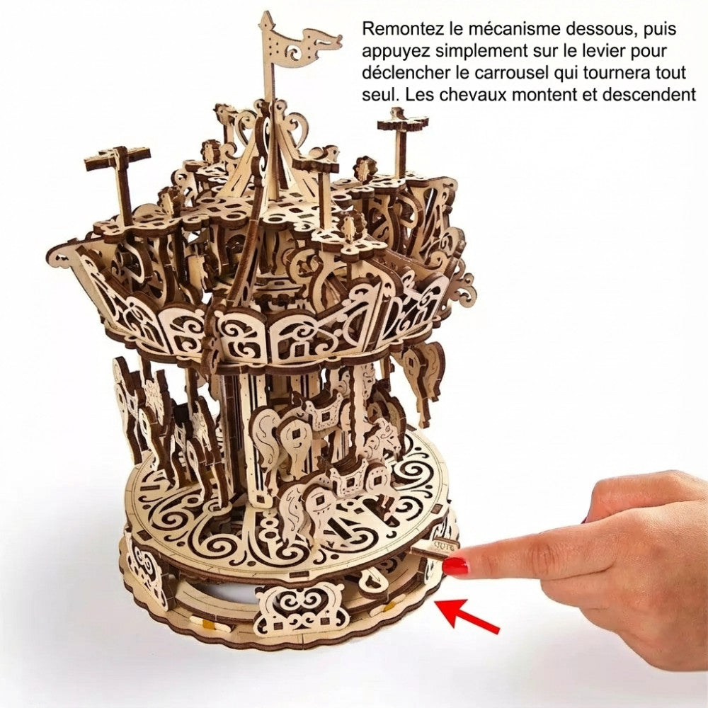Grand Carrousel en Bois à Monter - Maquette Bois